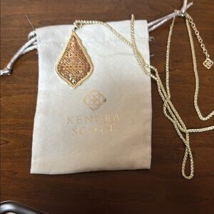 Kendra Scott Gold and Rose gold Pendant Necklace